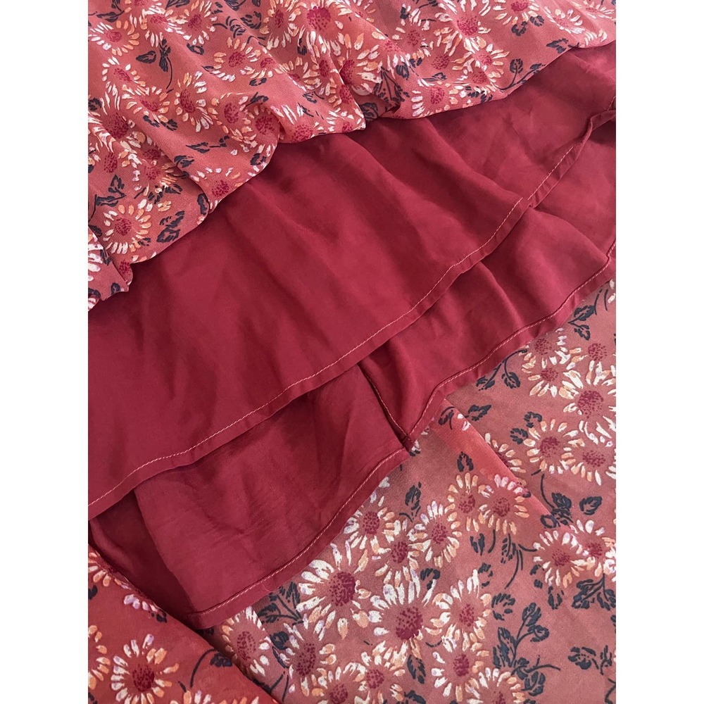 FREE PEOPLE Charlotte Open Waters Floral Boho Pleated Midi Dress - Picture 15 of 16